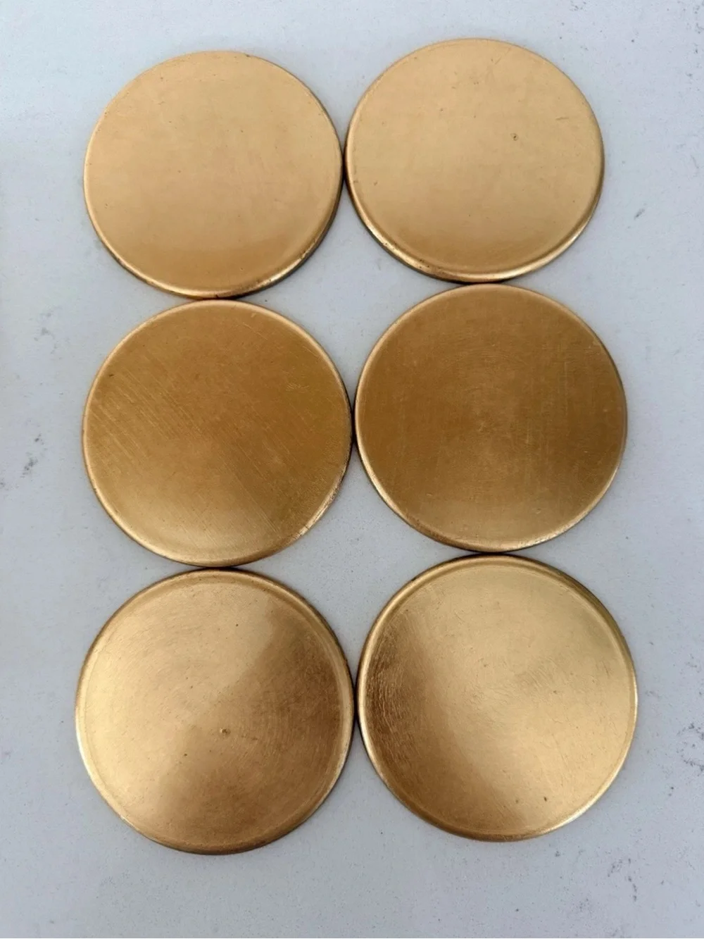 Pier 1 Imports VTG Lacquer Coaster Set 6 w/ Holder Gold Foil Discontinued